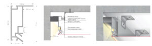 Парящий натяжной потолок из профиля LUMFER - BP01